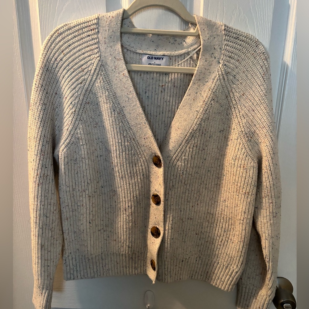 Old Navy Oatmeal Shaker-Stitch Women's Cardigan
